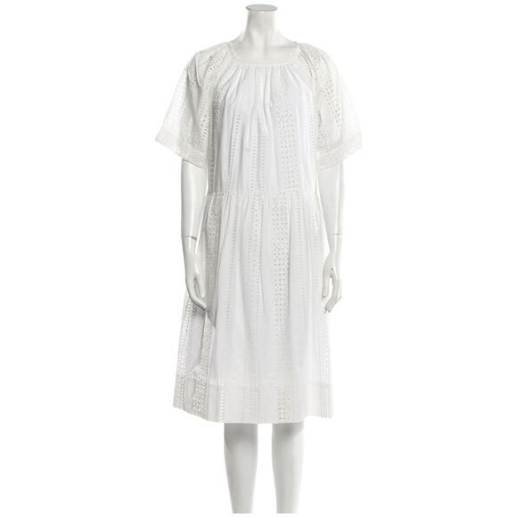 NWT CARON CALLAHAN Amelia Eyelet Midi Dress L - Picture 2 of 9